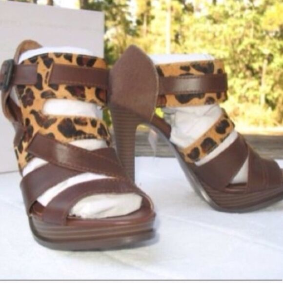 NWT Brown Leopard Heels - Picture 3 of 5